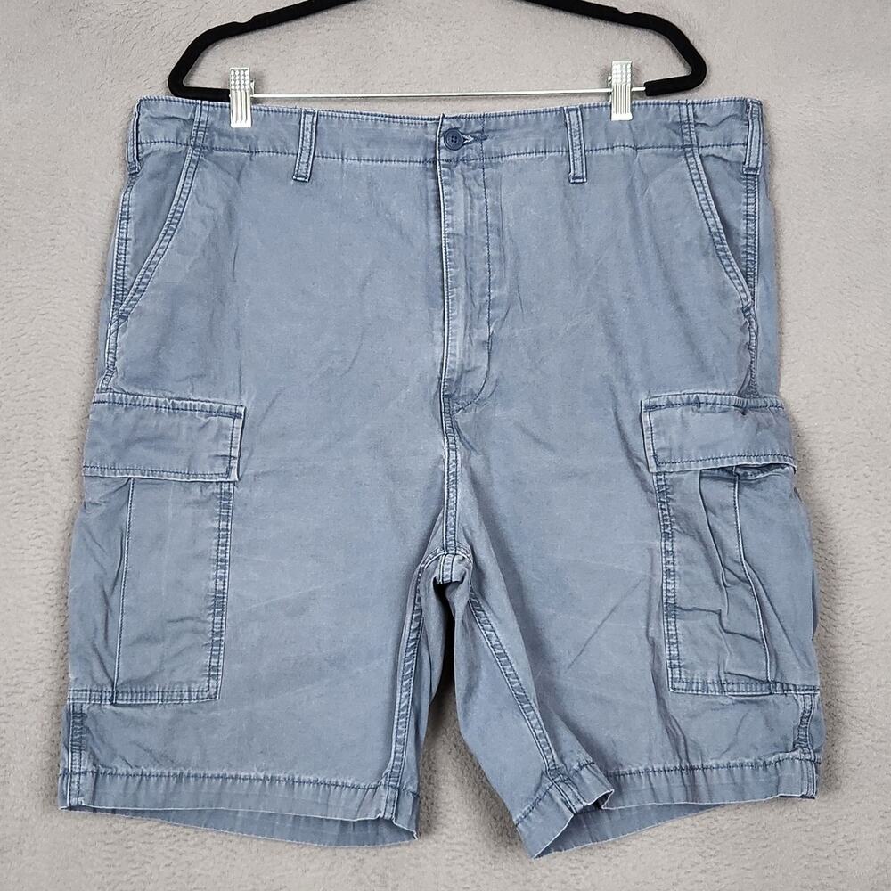Levis Cargo Shorts Mens 40 Blue 10" Inseam Cotton Canvas Utility Pockets Casual